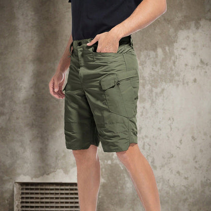 Men's Tactical Cargo Shorts - Multi-Pocket Straight-Leg Utility Shorts for Outdoor & Hiking (Belt Not Included)