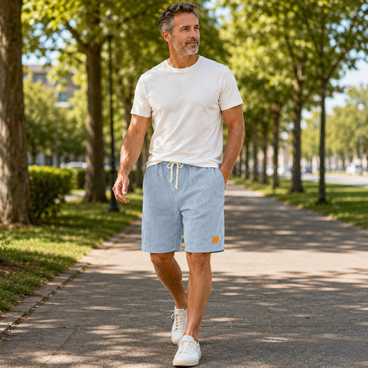 Men's Stretch Corduroy Drawstring Shorts