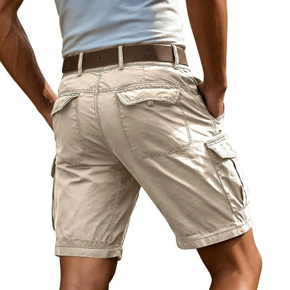 Men's Fashion High Waisted Workwear Shorts Summer Casual Sport Multi-Pocket