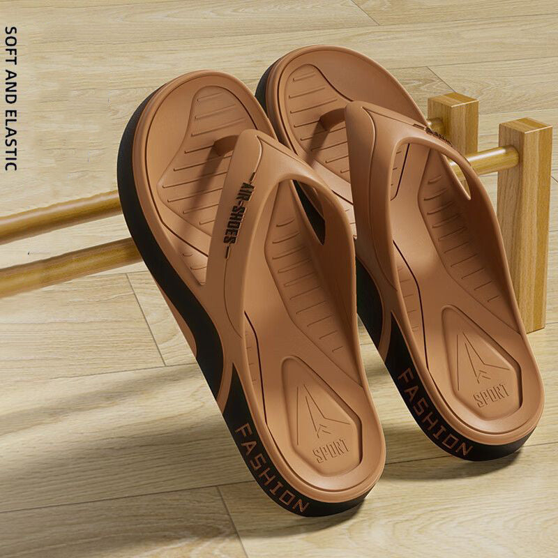 Men's Durable Non-Slip Flip-Flops | Soft Sole Casual Beach Slippers