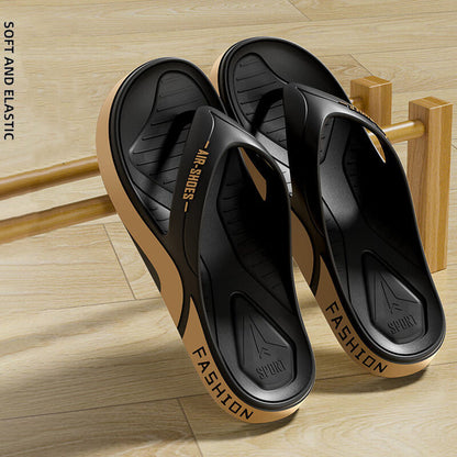 Men's Durable Non-Slip Flip-Flops | Soft Sole Casual Beach Slippers