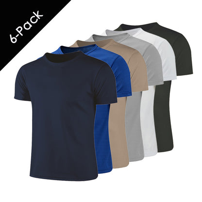 6-Pack Men's Quick-Dry Athletic T-Shirts