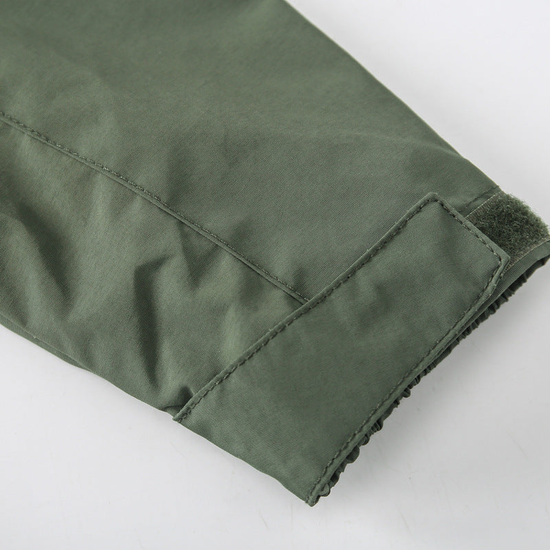 Men's Lightweight Water-Resistant Windbreaker Jacket with Detachable Hood