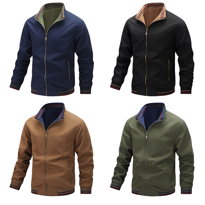 Men's Reversible Lightweight Stand-Collar Jacket