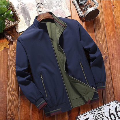 Men's Reversible Lightweight Stand-Collar Jacket