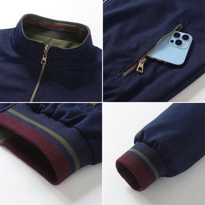 Men's Reversible Lightweight Stand-Collar Jacket