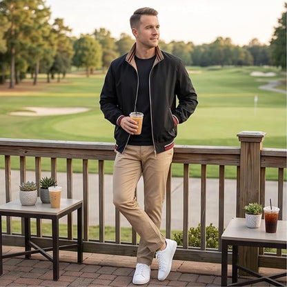 Men's Reversible Lightweight Stand-Collar Jacket