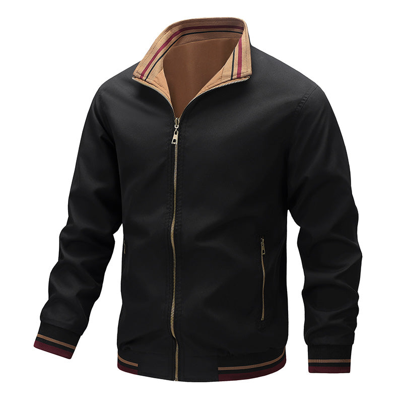 Men's Reversible Lightweight Stand-Collar Jacket