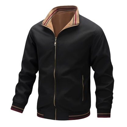 Men's Reversible Lightweight Stand-Collar Jacket