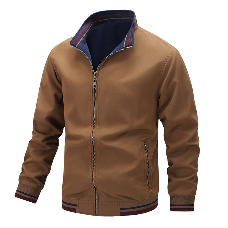 Men's Reversible Lightweight Stand-Collar Jacket