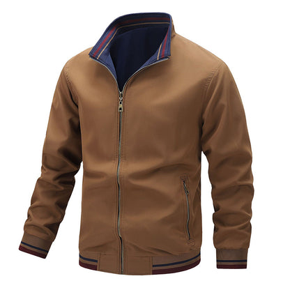 Men's Reversible Lightweight Stand-Collar Jacket