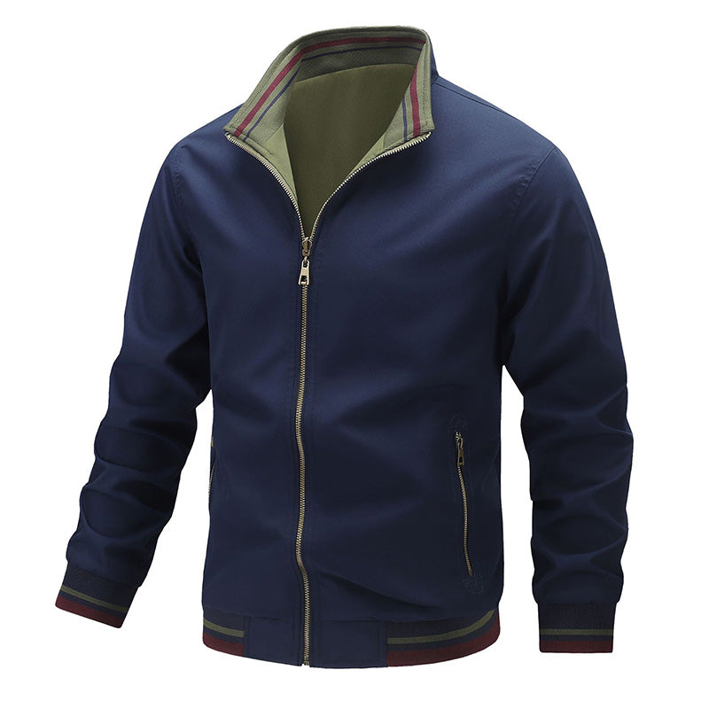 Men's Reversible Lightweight Stand-Collar Jacket