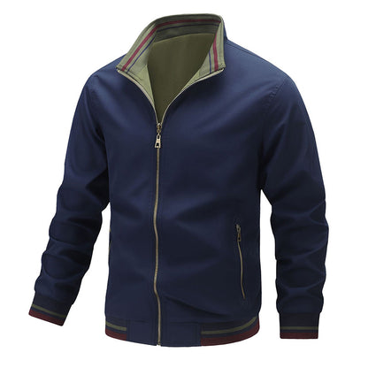 Men's Reversible Lightweight Stand-Collar Jacket