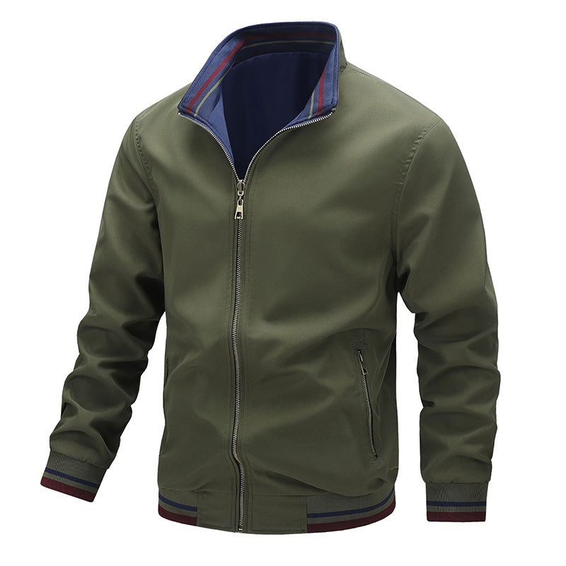Men's Reversible Lightweight Stand-Collar Jacket