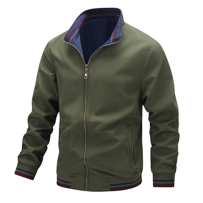 Men's Reversible Lightweight Stand-Collar Jacket