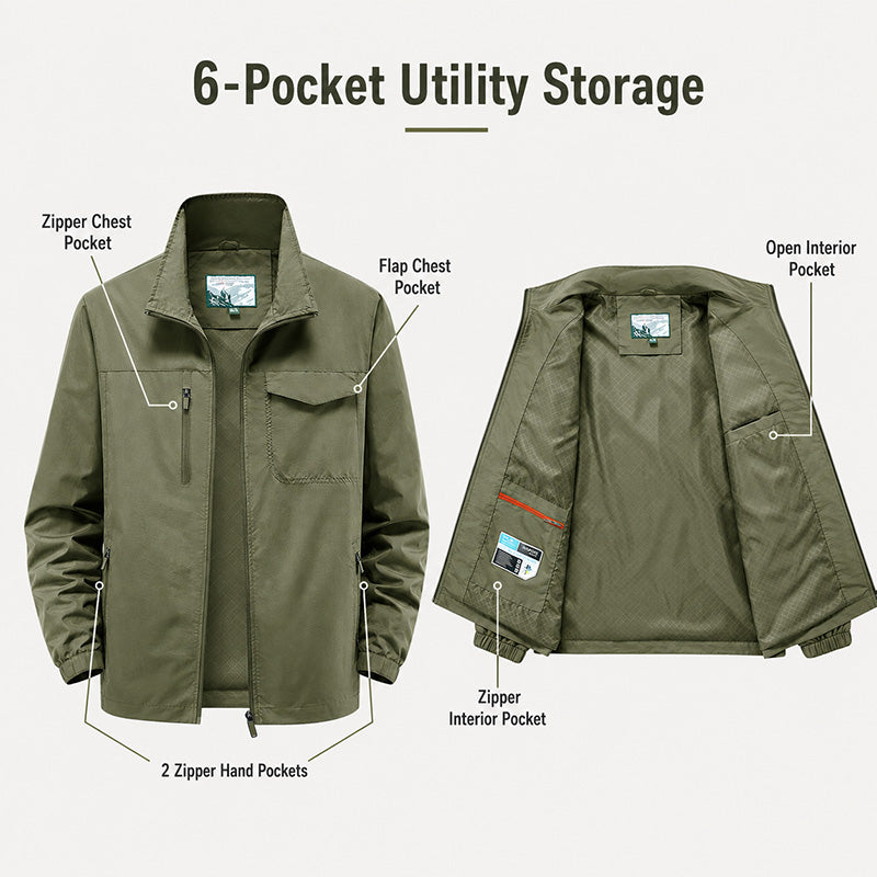 Men's Lightweight Nylon Utility Jacket
