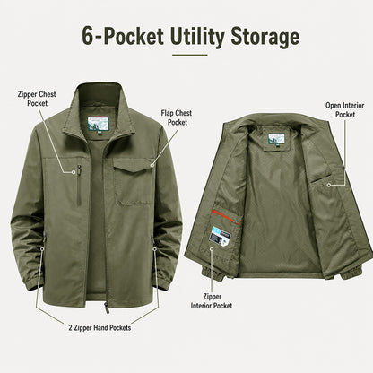 Men's Lightweight Nylon Utility Jacket