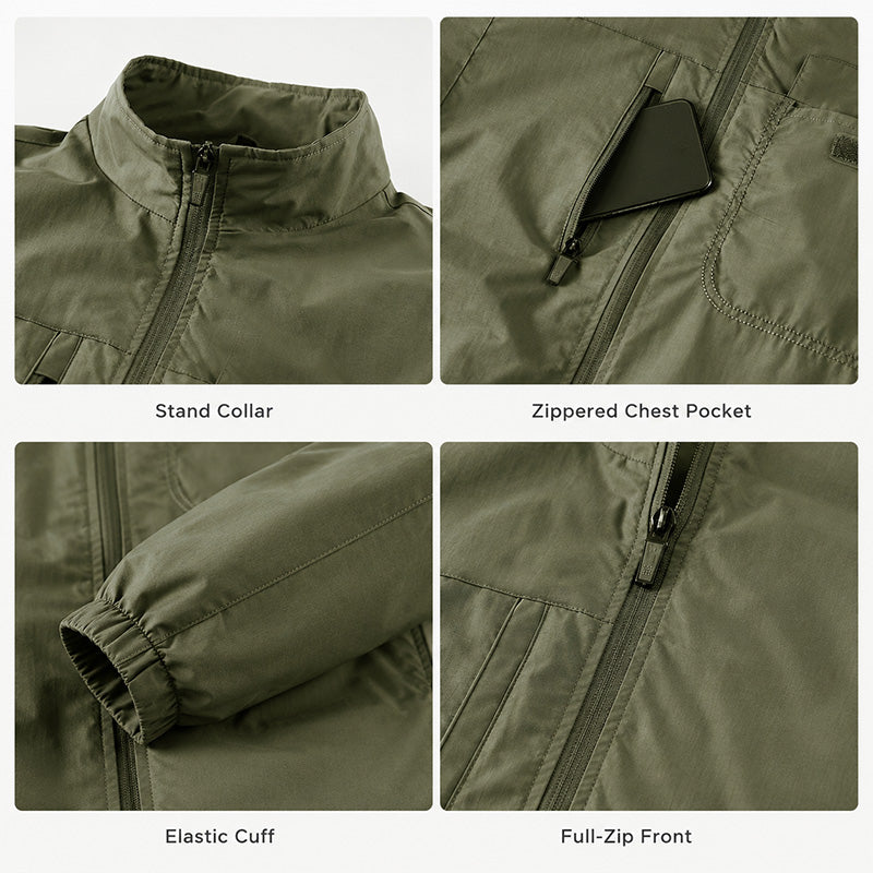 Men's Lightweight Nylon Utility Jacket