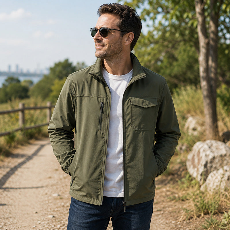 Men's Lightweight Nylon Utility Jacket