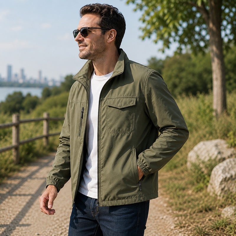 Men's Lightweight Nylon Utility Jacket