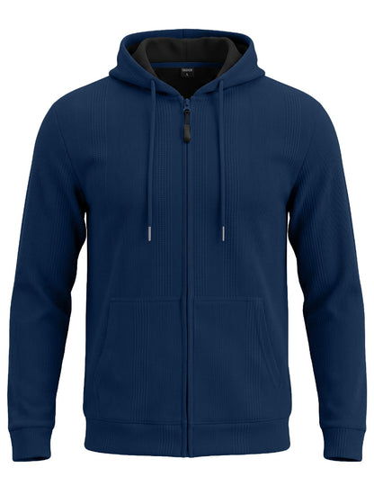 Men’s Jacquard Knit Hooded Zip-Up