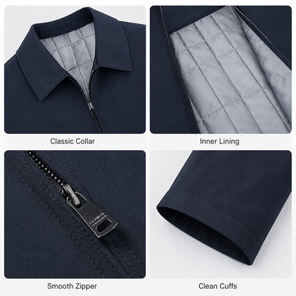 Men's Classic Collared Zip Jacket
