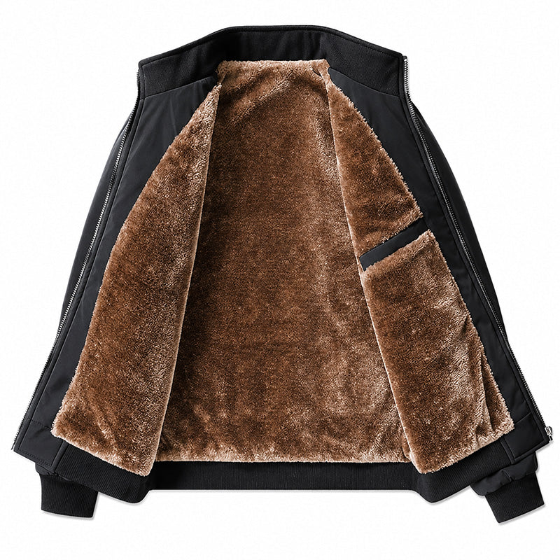 Men's Insulated Stand Collar Jacket – Padded or Fleece Lined
