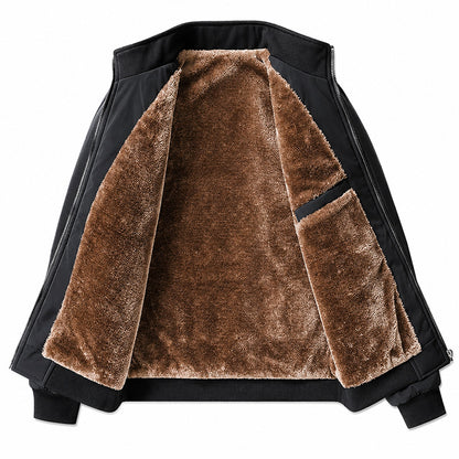 Men's Insulated Stand Collar Jacket – Padded or Fleece Lined
