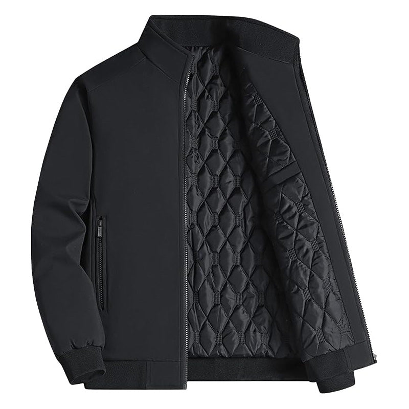 Men's Insulated Stand Collar Jacket – Padded or Fleece Lined