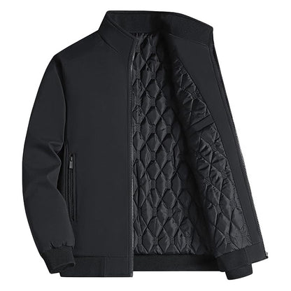 Men's Insulated Stand Collar Jacket – Padded or Fleece Lined