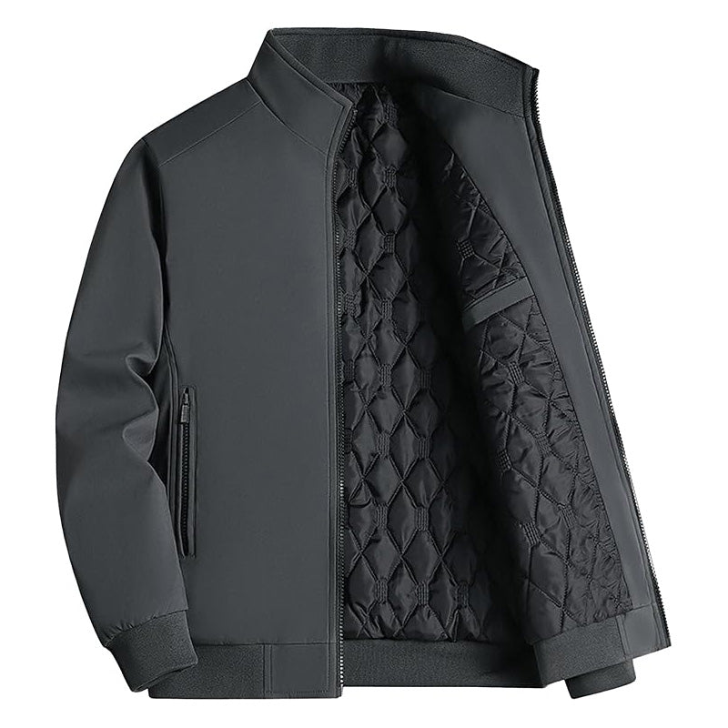 Men's Insulated Stand Collar Jacket – Padded or Fleece Lined