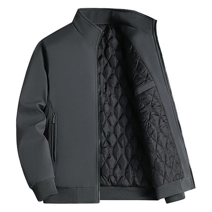 Men's Insulated Stand Collar Jacket – Padded or Fleece Lined