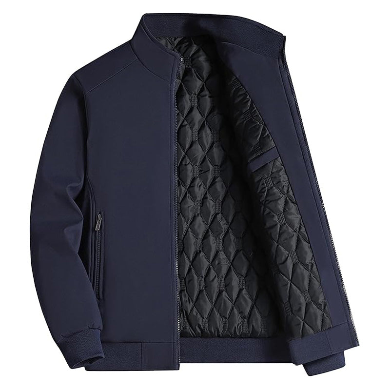 Men's Insulated Stand Collar Jacket – Padded or Fleece Lined