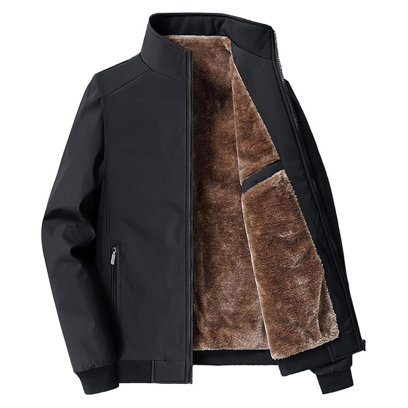 Men's Insulated Stand Collar Jacket – Padded or Fleece Lined
