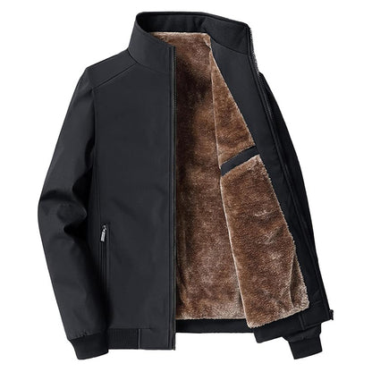 Men's Insulated Stand Collar Jacket – Padded or Fleece Lined