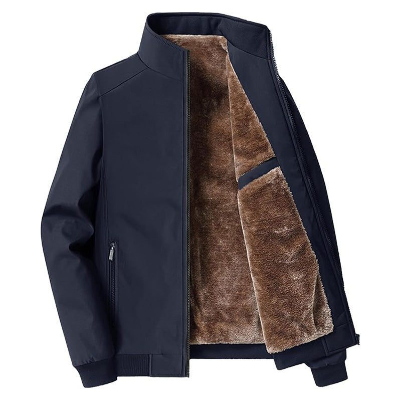 Men's Insulated Stand Collar Jacket – Padded or Fleece Lined