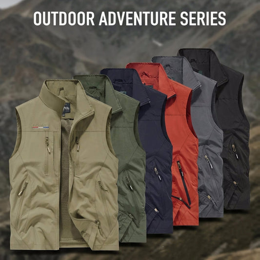 Men’s Lightweight Utility Vest with Secure Zip Pockets