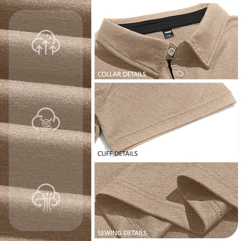 Men's Summer Spring Pocket Polo Shirt, Solid Color Short Sleeve Relaxed Fit Casual Business Top