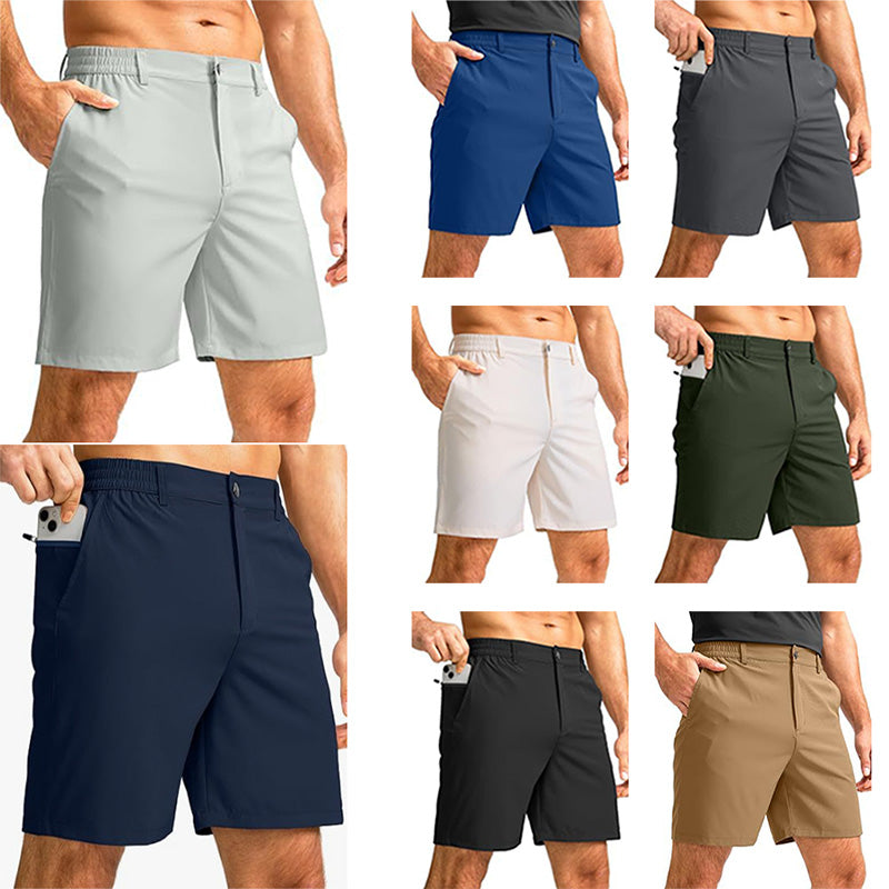 Men's 7" Stretch Golf Casual Shorts 3 Pockets Quick Dry