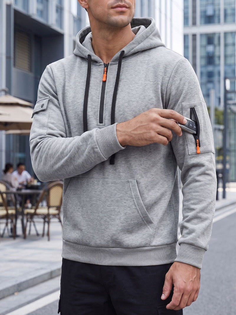 Men's Quarter-Zip Utility Hoodie