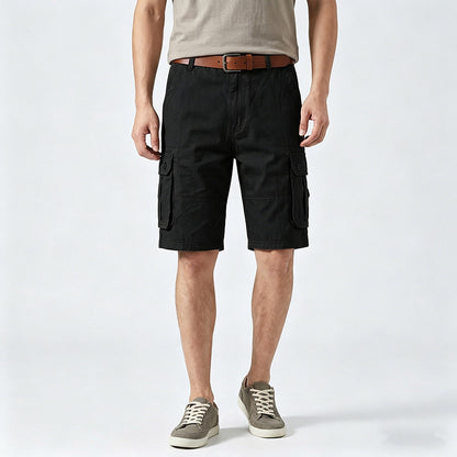 Men’s Pure Cotton Multi-Pocket Cargo Shorts